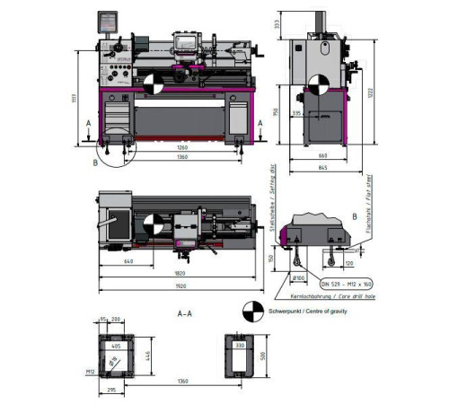 Токарно-винторезный станок Optimum OPTIturn TH4010D Токарно-винторезный станок Optimum OPTIturn TH4010D