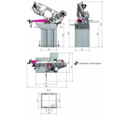 Ленточнопильный станок Optimum OPTIsaw S210G