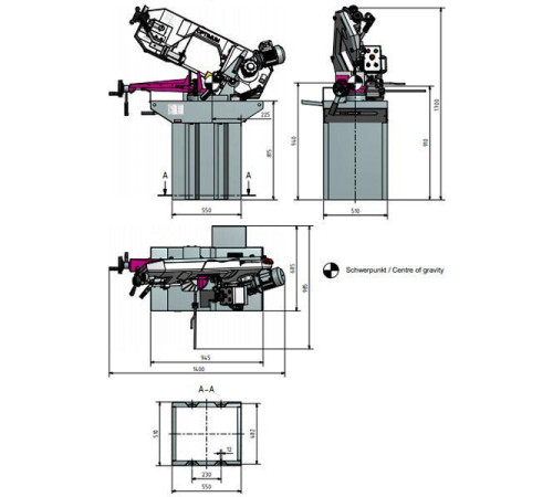 Ленточнопильный станок Optimum OPTIsaw S275NV