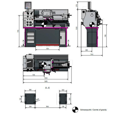 Токарно-винторезный станок Optimum OPTIturn TH3309