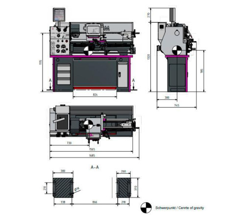 Токарно-винторезный станок Optimum OPTIturn TH3309V Токарно-винторезный станок Optimum OPTIturn TH3309V