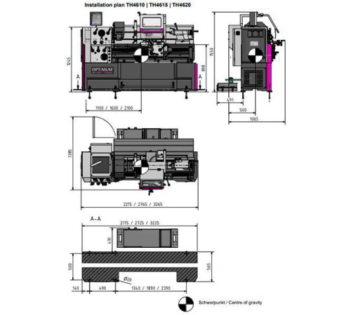 Токарно-винторезный станок Optimum OPTIturn TH4610D Токарно-винторезный станок Optimum OPTIturn TH4610D