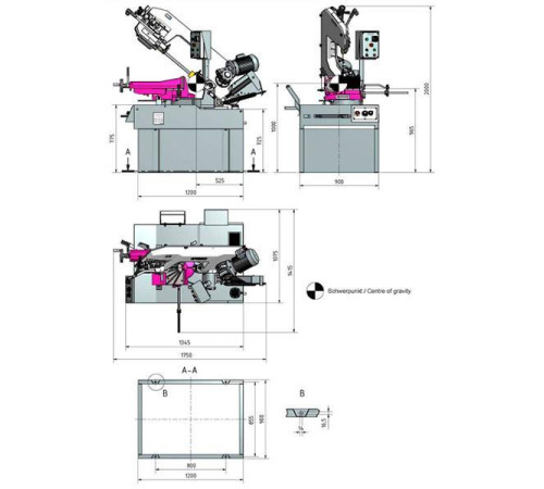 Ленточнопильный станок Optimum OPTIsaw S350DG